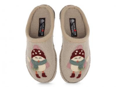 HAFLINGER Flair Birdie Damen Pantoffeln, beige