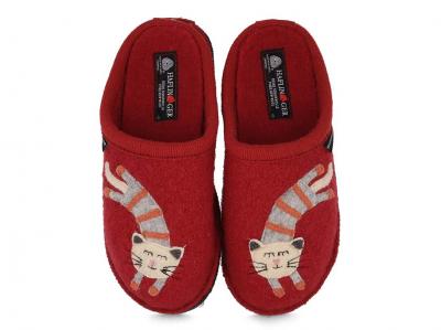 HAFLINGER Flair Choupette Damen-Pantoffeln, burgund