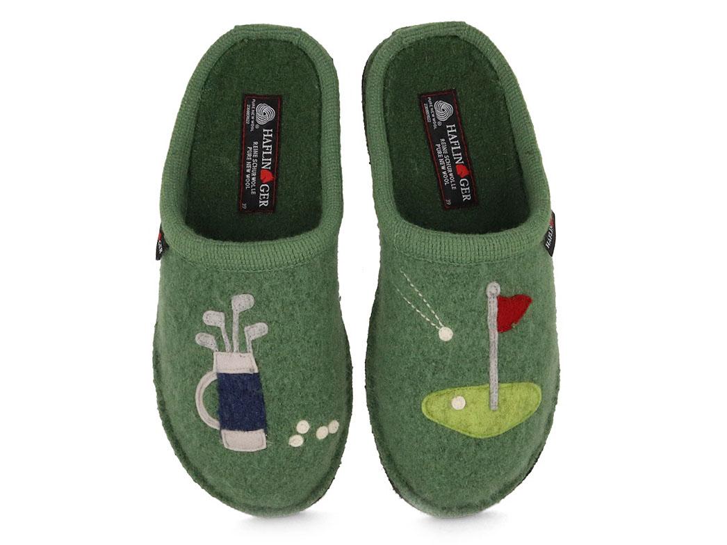 HAFLINGER Flair Golf Pantoffeln, farn