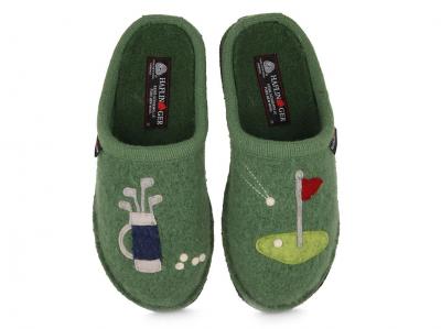 HAFLINGER Flair Golf Pantoffeln, farn