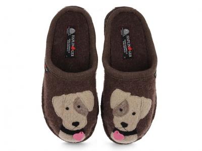 HAFLINGER Flair Rudi Pantoffeln, braunmeliert
