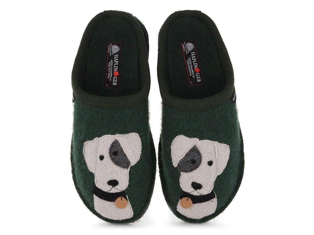 HAFLINGER Flair Rudi Pantoffeln, moos