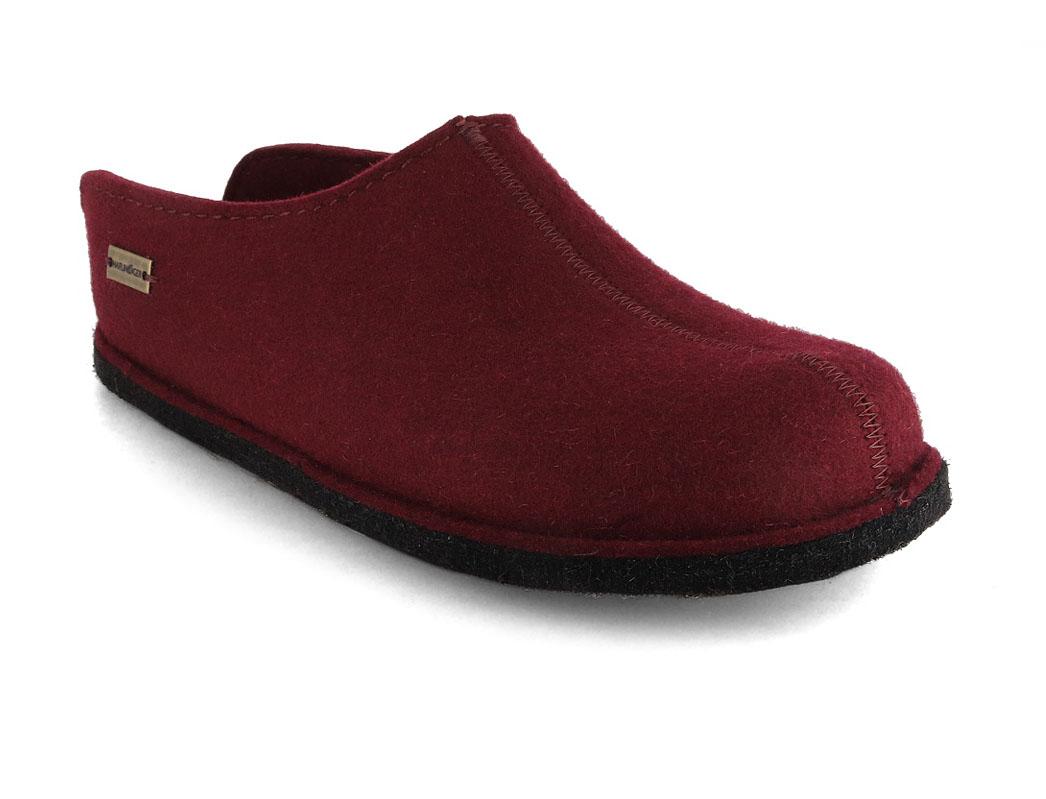 HAFLINGER Flair Smily Damen Filzpantoffeln, bordeaux