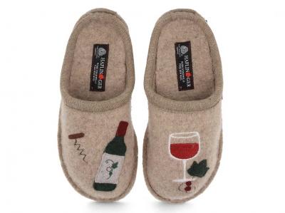HAFLINGER Flair Wine Time Damen Pantoffeln, beige