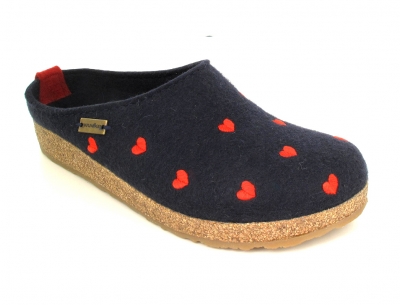 HAFLINGER Grizzly Cuoricino, mittelblau | Gr. 36 - 42