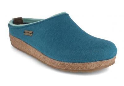HAFLINGER Damen Filzpantoffel Grizzly Kris, t�rkis