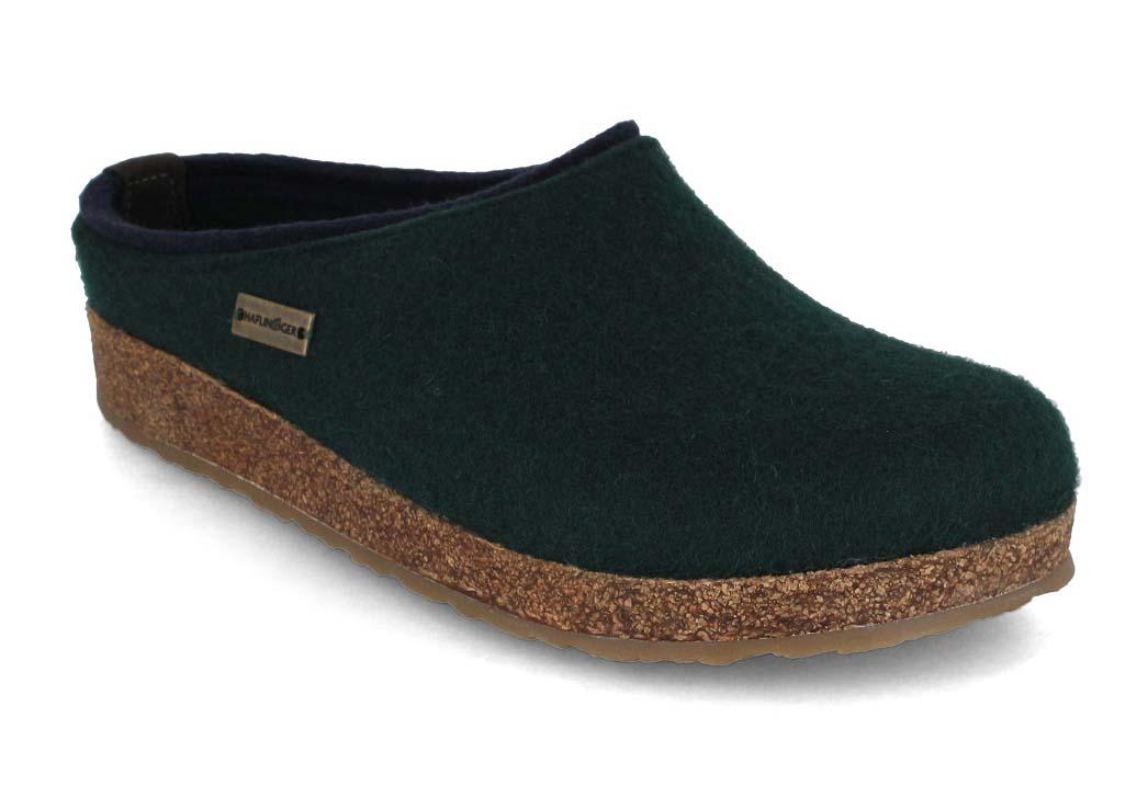 HAFLINGER Grizzly Kris Filz Hausschuhe, tannengr�n