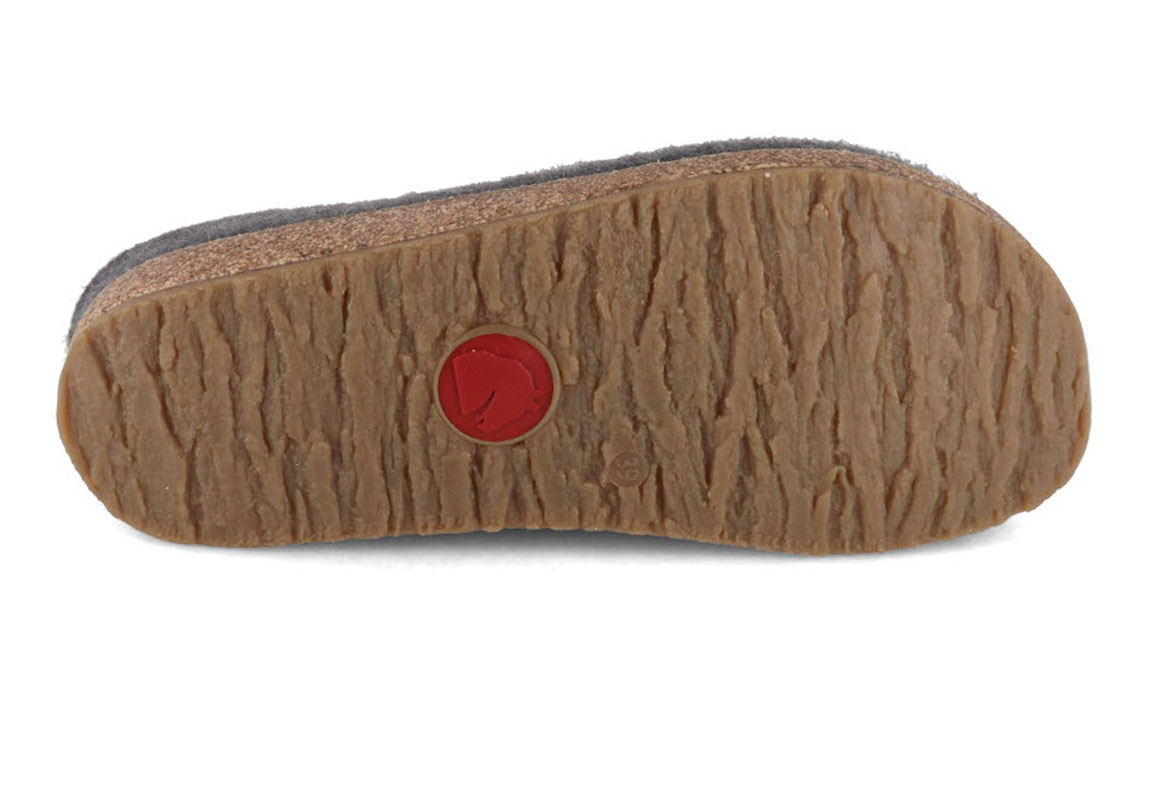 Pantuflas HAFLINGER Grizzly Kris Para Hombre - Zuecos De Lana Pura, Suela Antideslizante, Plantilla De Corcho Anatómica