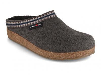 HAFLINGER Grizzly Lucky Filz Hausschuhe, anthrazit