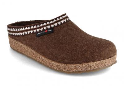 HAFLINGER Grizzly Lucky Filzpantoffeln, schoko