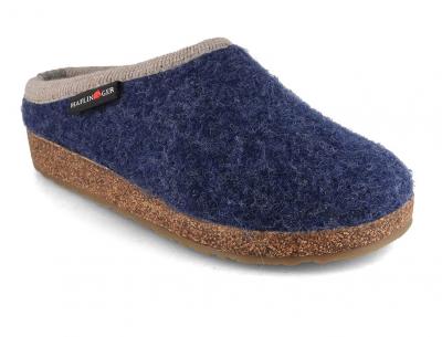 HAFLINGER Grizzly Panda Walk Pantoffeln, jeans