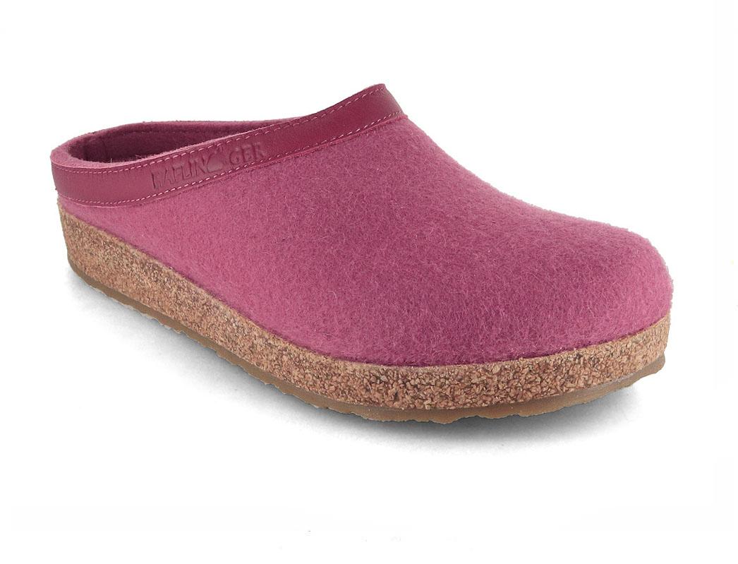 HAFLINGER Grizzly Torben Damen Filzpantoffeln, heather rose