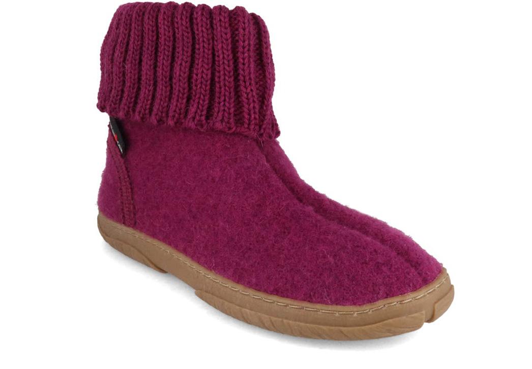 HAFLINGER M�dchen H�ttenschuhe Toni, maulbeere