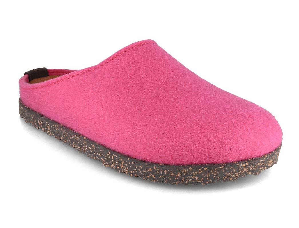 HAFLINGER Manhattan Damen Filzpantoffeln, rosa