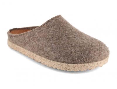 HAFLINGER Manhattan Filzpantoffeln, torf