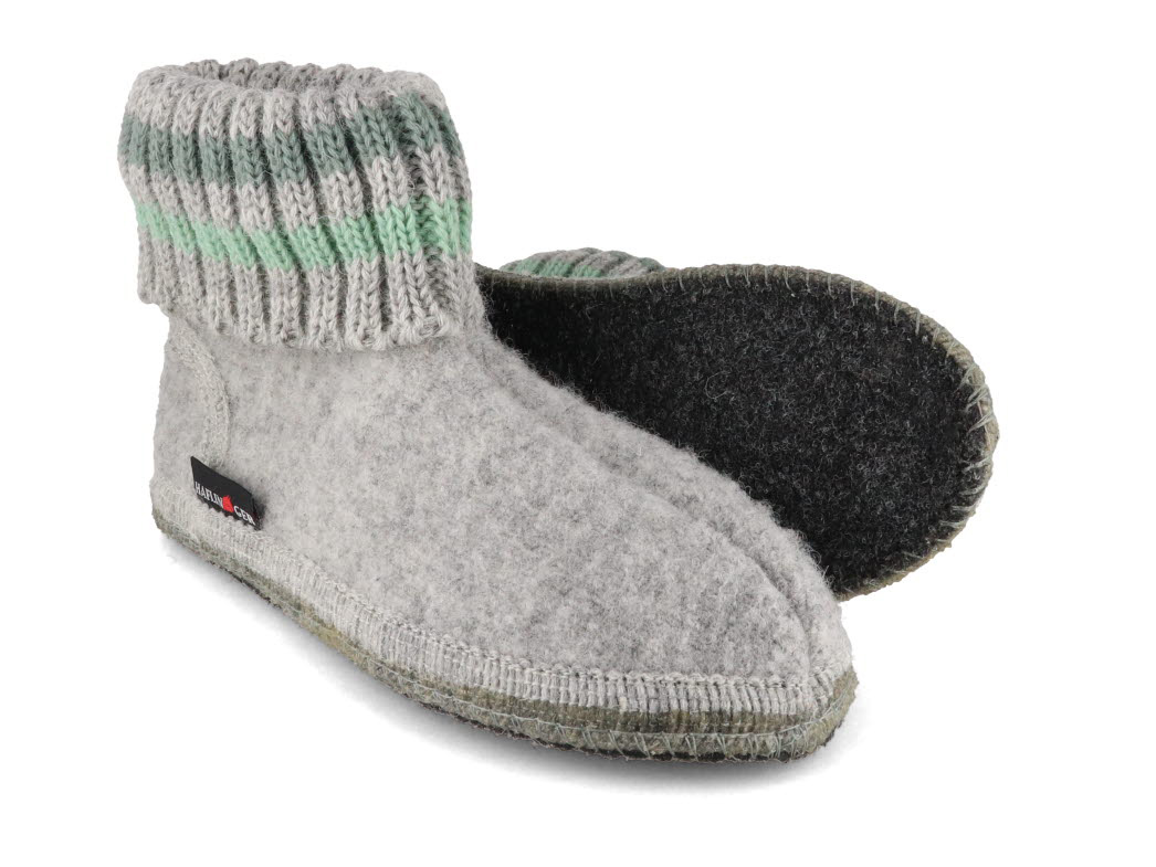 HAFLINGER Jungen Paul Hüttenschuhe - Wollwalk Hausschuhe Mit Rutschfester Sohle
