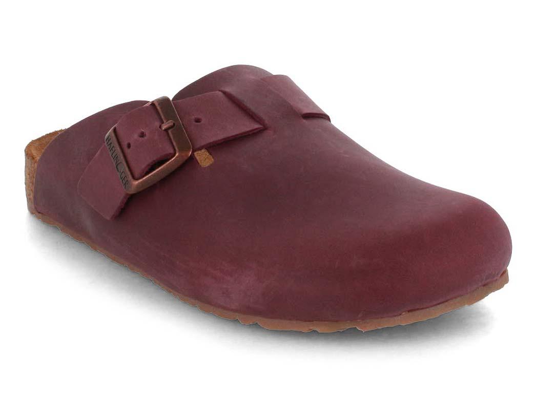 HAFLINGER Porto Leder Clogs, bordeaux