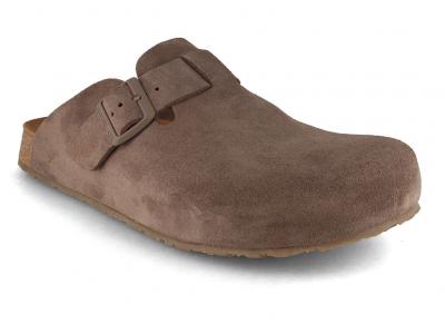 HAFLINGER Porto Leder Clogs, greige taupe