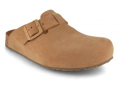 HAFLINGER Porto Leder Clogs, sahara