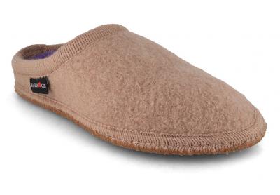 HAFLINGER Striped Damen Pantoffeln, mandel