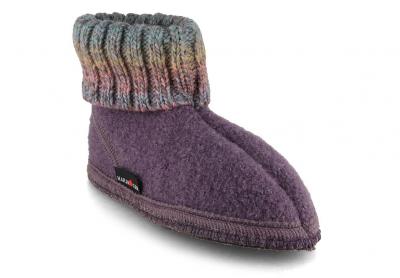 HAFLINGER Tricot� Kinder H�ttenschuhe, aubergine