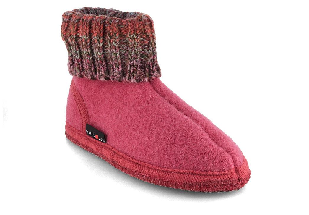 HAFLINGER Tricot� Kinder H�ttenschuhe, azalee