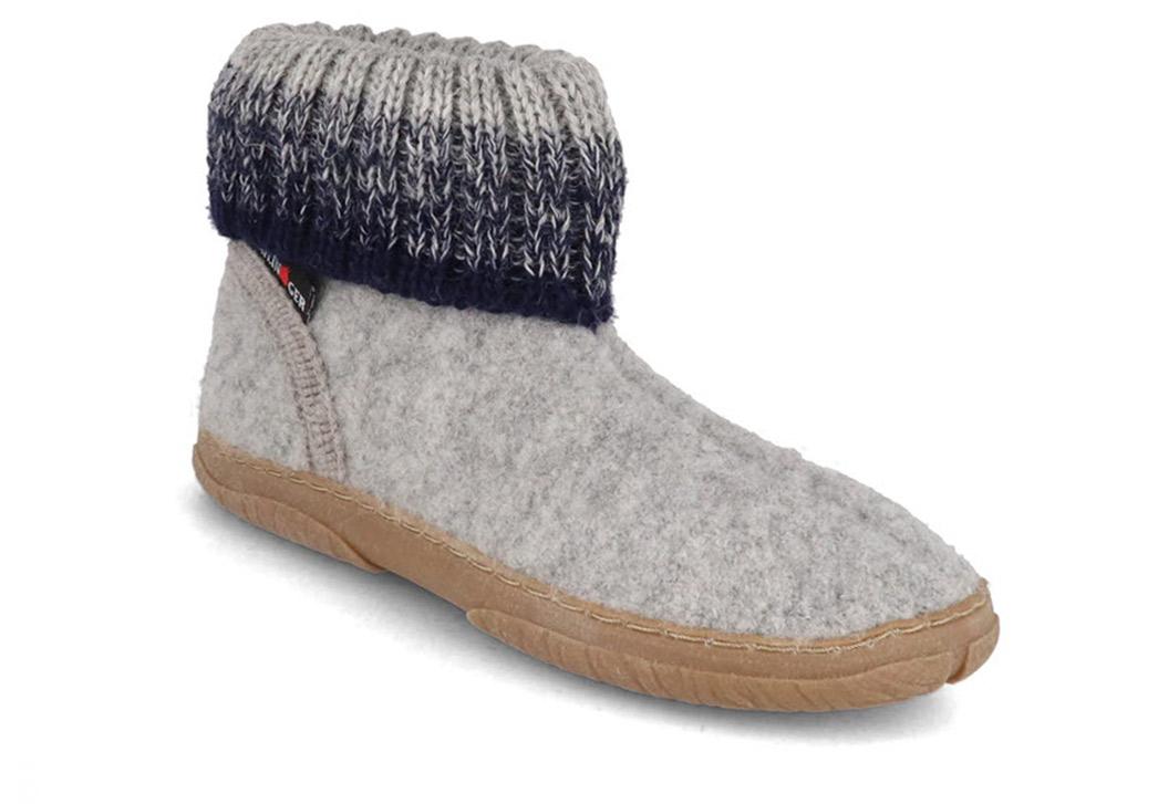 HAFLINGER Yuki Kinder H�ttenschuhe, steingraumeliert