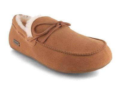 HAFLINGER Yumah Lammfell Mokassins, chestnut