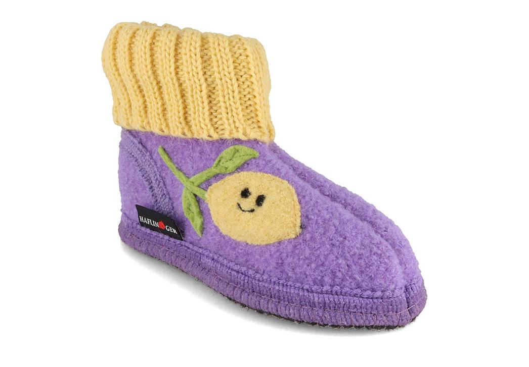 HAFLINGER Zitrone Kinderh�ttenschuhe, orchidee