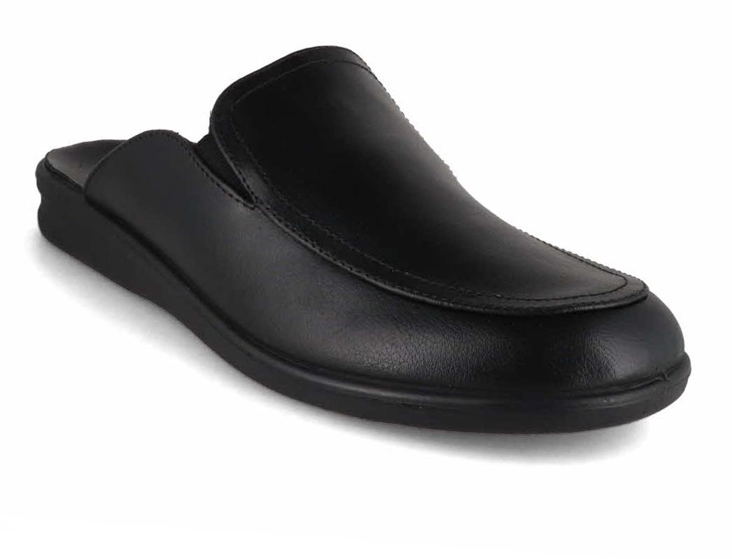 Josef Seibel Belfort 20 Herren Leder Pantoffeln, schwarz
