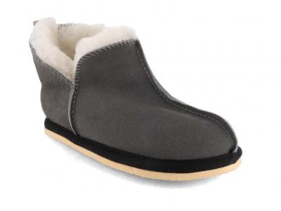 Lammbock� Shearlock Lammfell Hausschuh f�r Kinder, grau