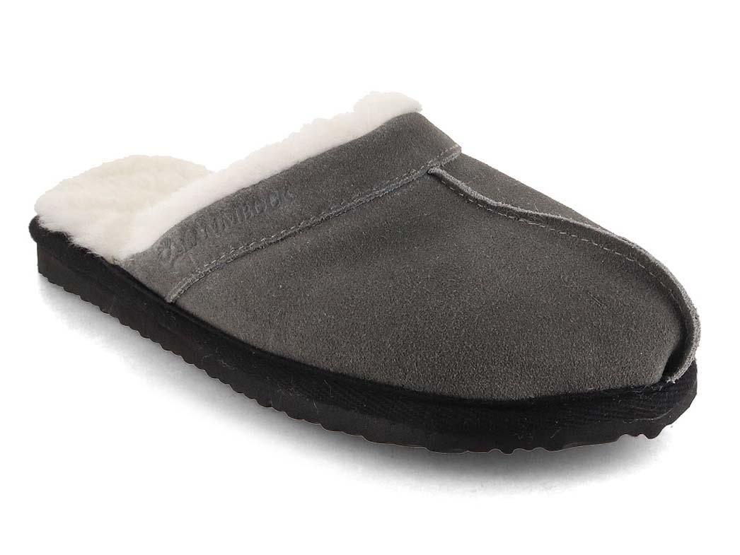 Lammbock� Woolson Lammfell Pantoffeln, grau