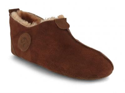 Lammbock� warme Lammfellhausschuhe Texel, cognac