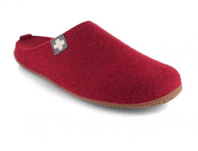 Living Kitzb�hel Damen Filzpantoffel Schweizerkreuz rot
