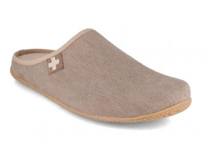 Living Kitzb�hel Pantoffeln mit Kreuz & Fu�bett, linen 