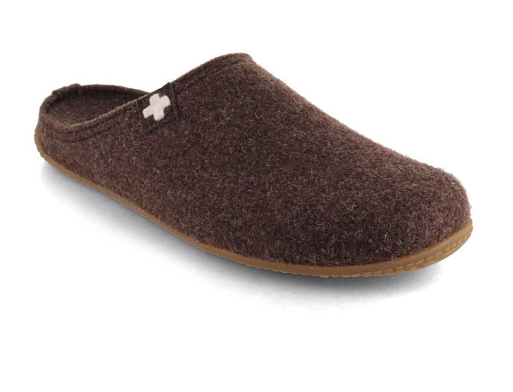 Living Kitzb�hel Gipfelkreuz Filz Pantoffeln, dark oak braun