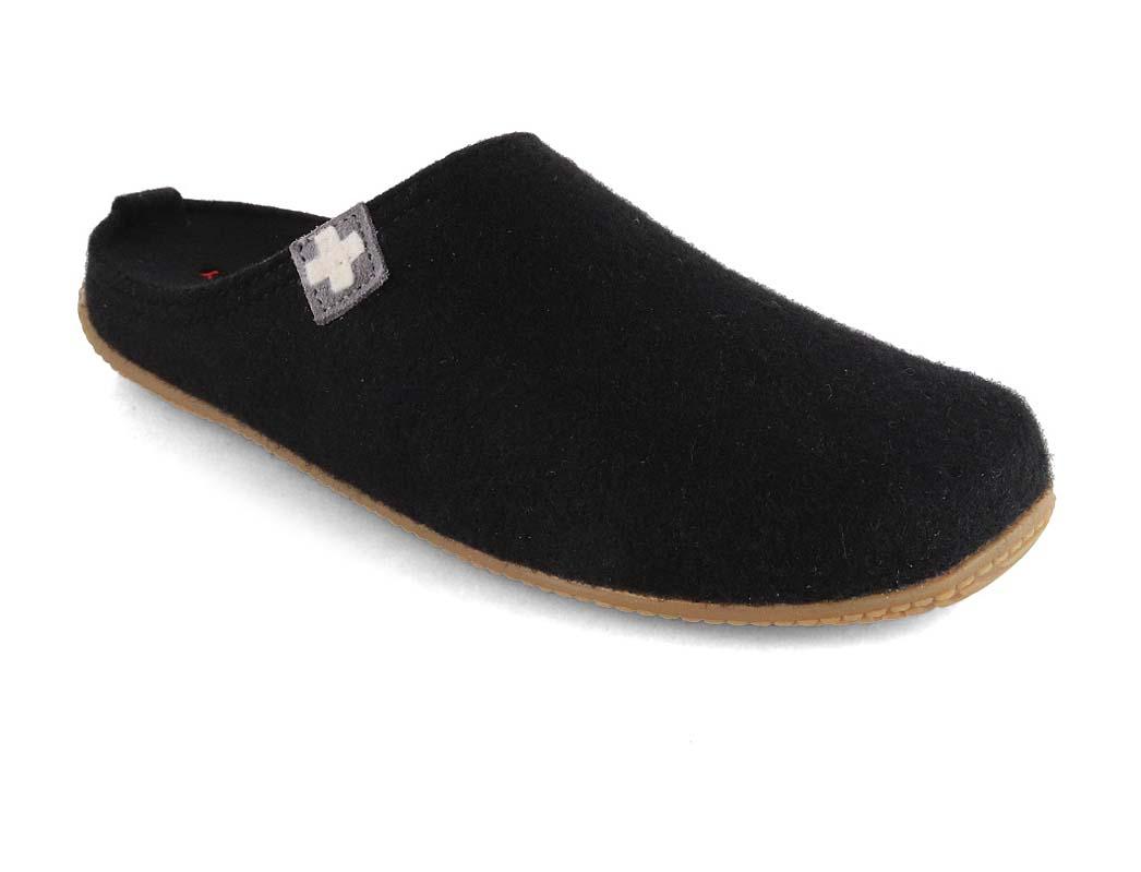 Living Kitzb�hel Gipfelkreuz Filz Pantoffeln, schwarz
