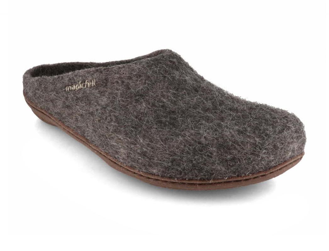 Magicfelt  Damen Herren Filzpantoffel mit Gummisohle, tiroler steinschaf
