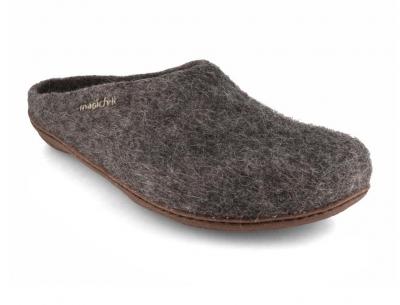 Magicfelt  Damen Herren Filzpantoffel mit Gummisohle