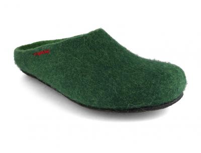 Magicfelt Filzpantoffeln aus Merinowolle, dark green