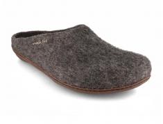 Magicfelt  Damen Herren Filzpantoffel mit Gummisohle, tiroler steinschaf