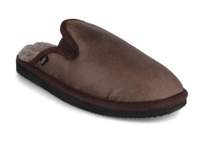 SHEPHERD Herren Lammfellhausschuh Adam, oiled antique