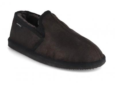 SHEPHERD Bosse, Herren Lammfellhausschuh, matt black
