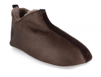 SHEPHERD Henrik, Herren Lammfellhauschuh, stone oiled 
