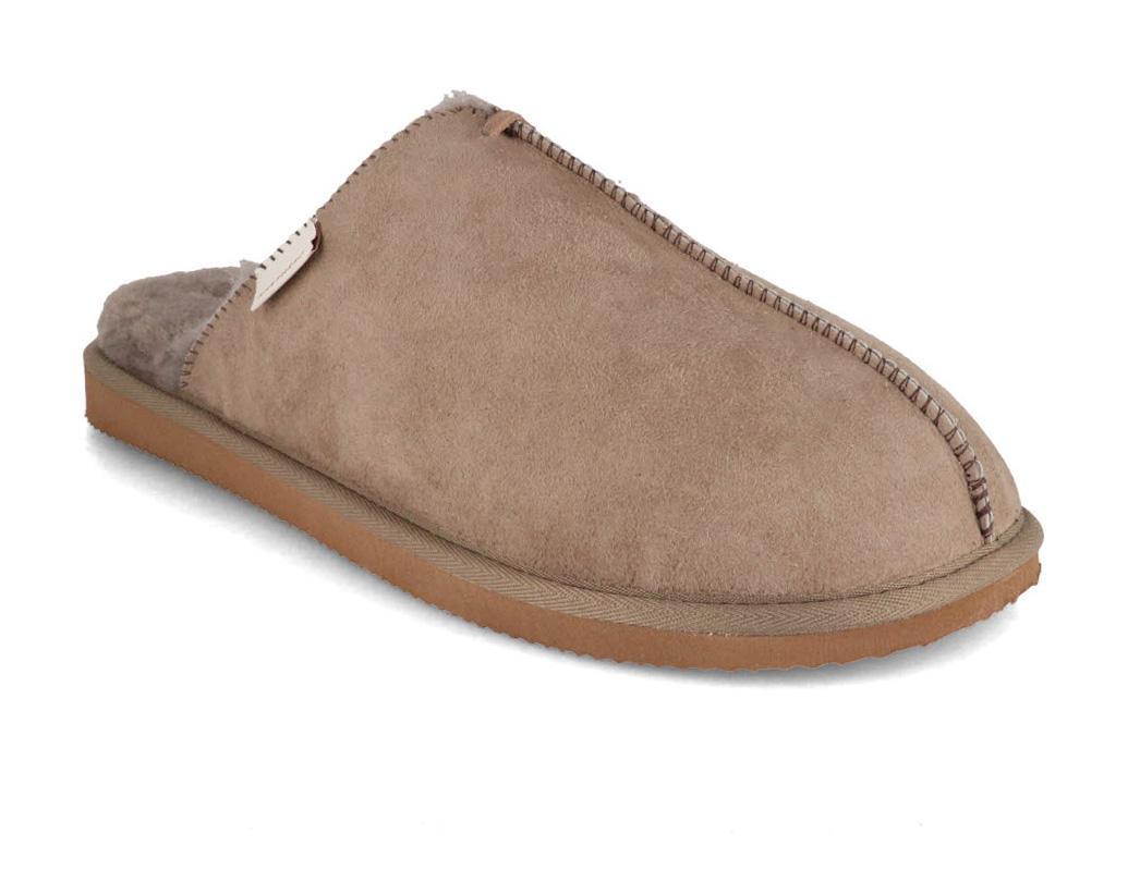 SHEPHERD Hugo, Herren Lammfellhausschuh, stone