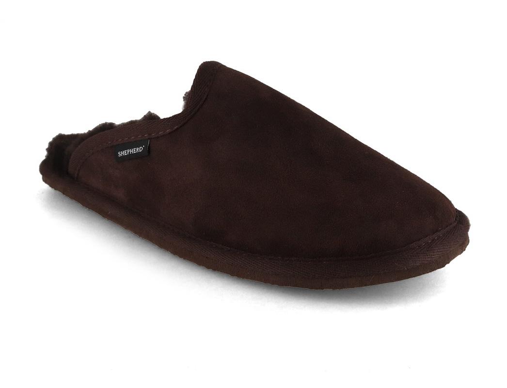 SHEPHERD Terry Herren Lammfellhausschuhe, moro