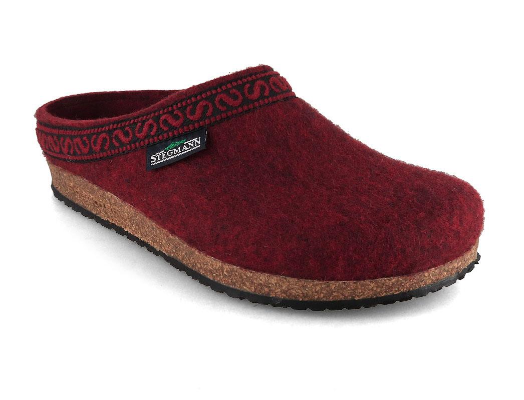 Stegmann ST 108 Damen Filz Clogs, firebrick