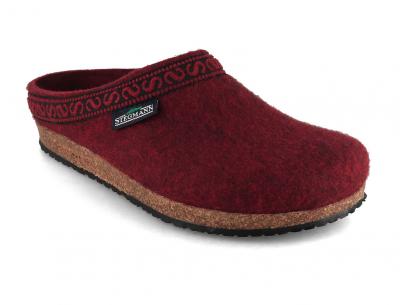 Stegmann ST 108 Damen Filz Clogs, firebrick
