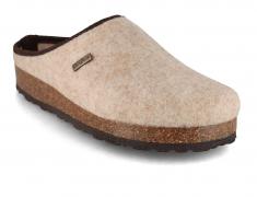 Tuffeln �Komfort� vegane Filzpantoffeln mit Korkfu�bett, beige