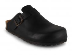 Tuffeln �Helgoland� Lederclogs, schwarz
